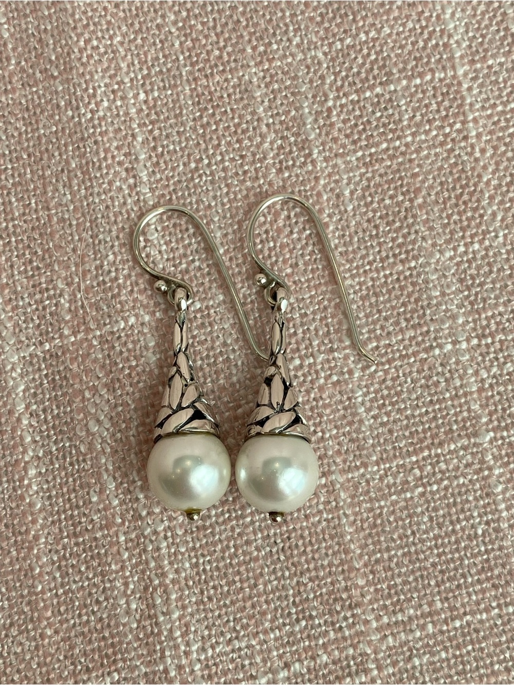 Sterling silver freshwater Pearl Drop Earrings